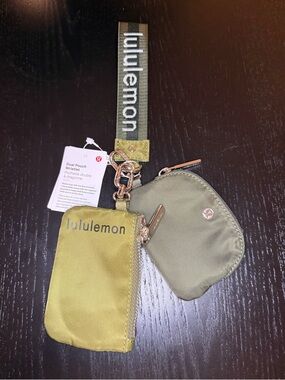 Lululemon Olive Green Dual Pouch Wristlet💚